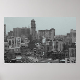 Póster horizonte de Detroit
