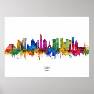 Póster Horizonte de Doha Qatar