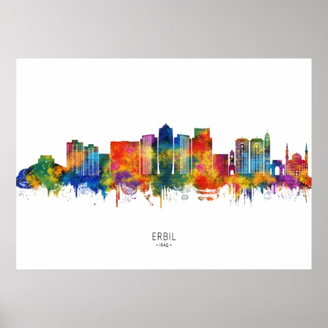 Póster Horizonte de Erbil Irak (Frente)
