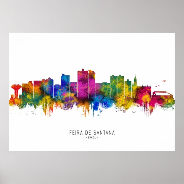Póster Horizonte de Feira de Santana Brasil (Frente)