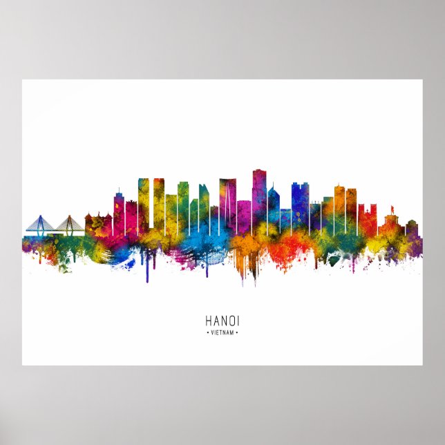 Póster Horizonte de Hanoi Vietnam (Frente)