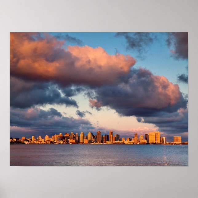 Póster Horizonte de la Bahía de San Diego (Frente)