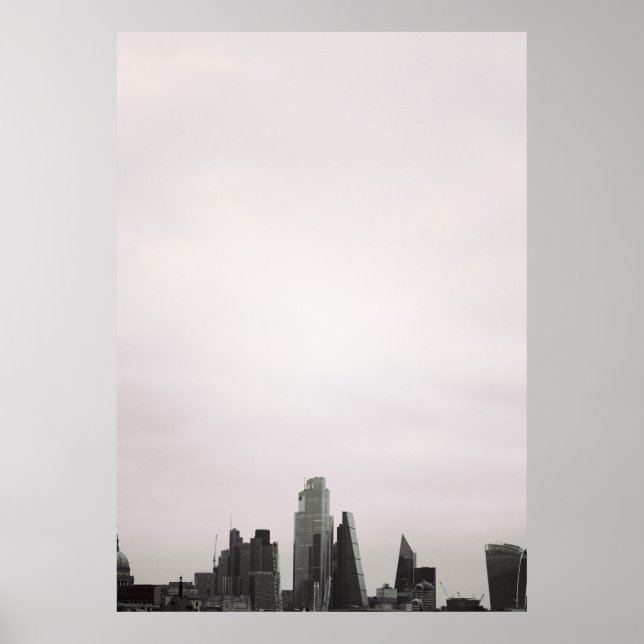 Póster Horizonte de la Ciudad de Londres (Frente)