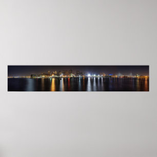 Póster Horizonte de la noche de Boston