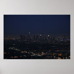 Póster Horizonte de la noche de Los Ángeles