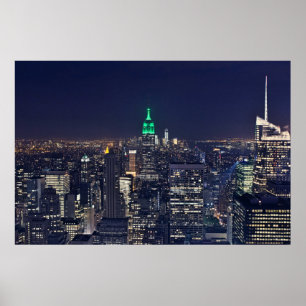Póster Horizonte de la noche de Nueva York