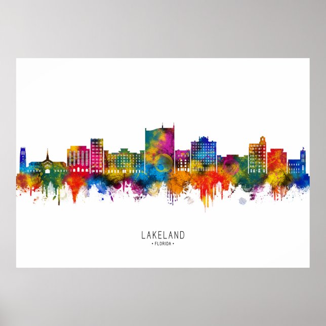 Póster Horizonte de Lakeland Florida (Frente)