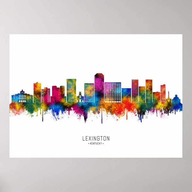 Póster Horizonte de Lexington Kentucky (Frente)
