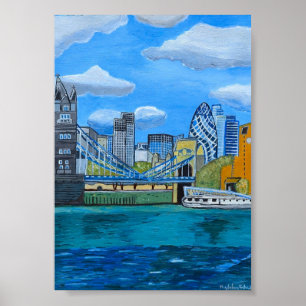 Póster horizonte de Londres
