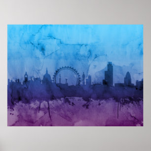Póster Horizonte de Londres Inglaterra
