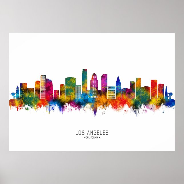 Póster Horizonte de Los Ángeles California (Frente)