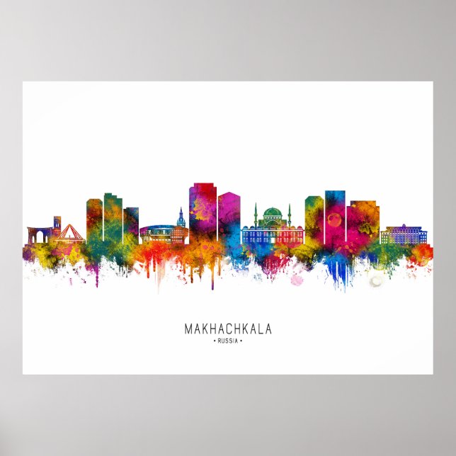 Póster Horizonte de Makhachkala Rusia (Frente)