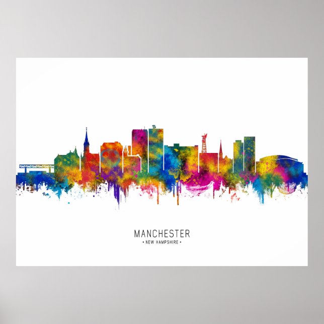 Póster Horizonte de Manchester EE. UU. (Frente)
