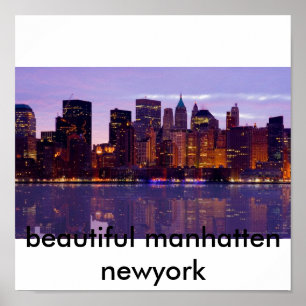 Póster Horizonte de Manhattan, newyork hermoso de