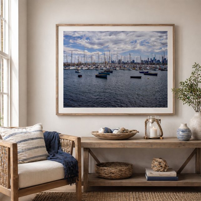 Póster Horizonte de Melbourne y barcos de la Marina de St (Subido por el creador)