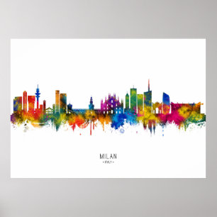 Póster Horizonte de Milán Italia
