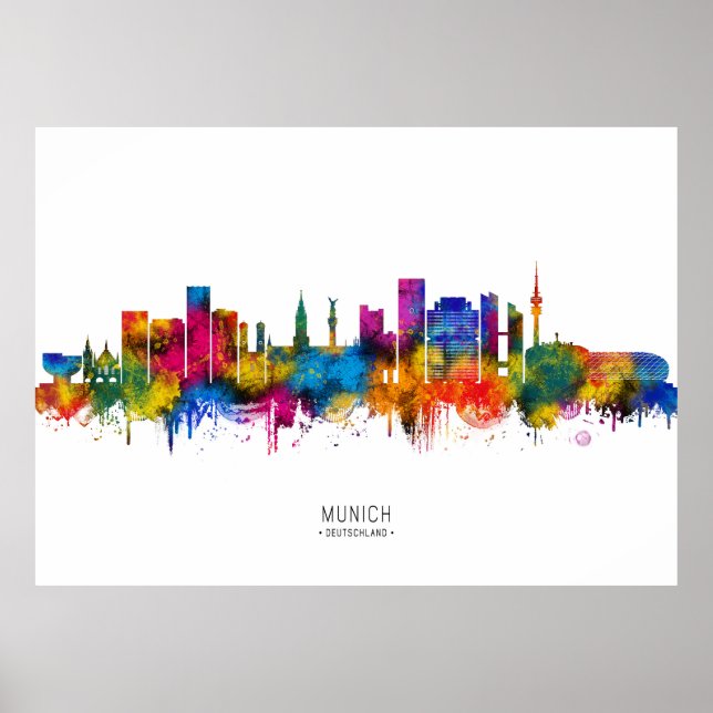 Póster Horizonte de Múnich Alemania (Frente)