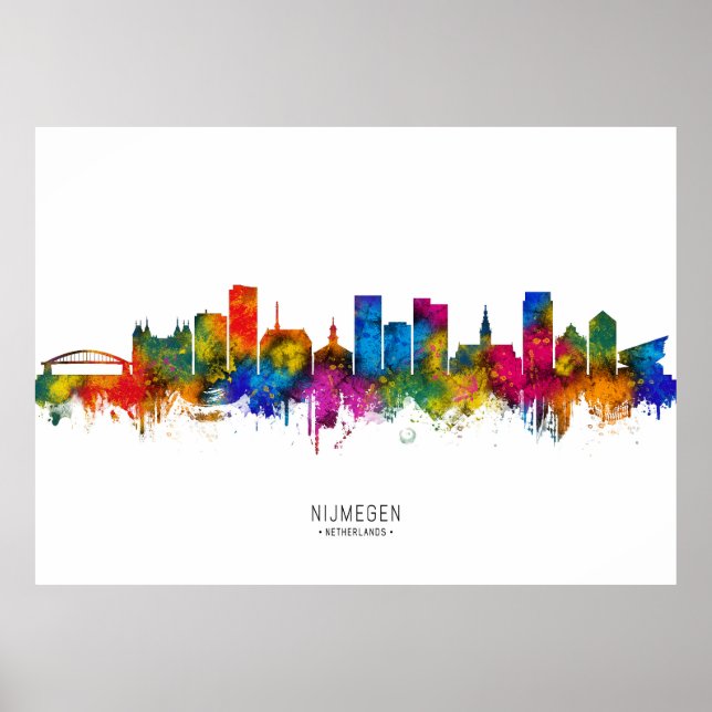 Póster Horizonte de Nijmegen Países Bajos (Frente)