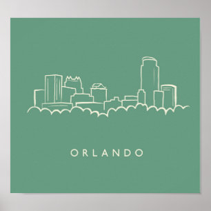 Póster Horizonte de Orlando la Florida