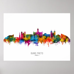 Póster Horizonte de Ouro Preto Brasil