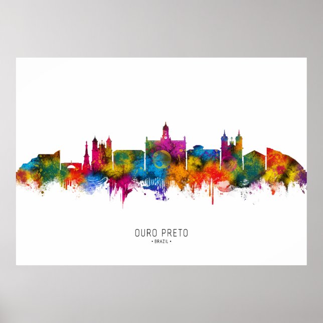 Póster Horizonte de Ouro Preto Brasil (Frente)