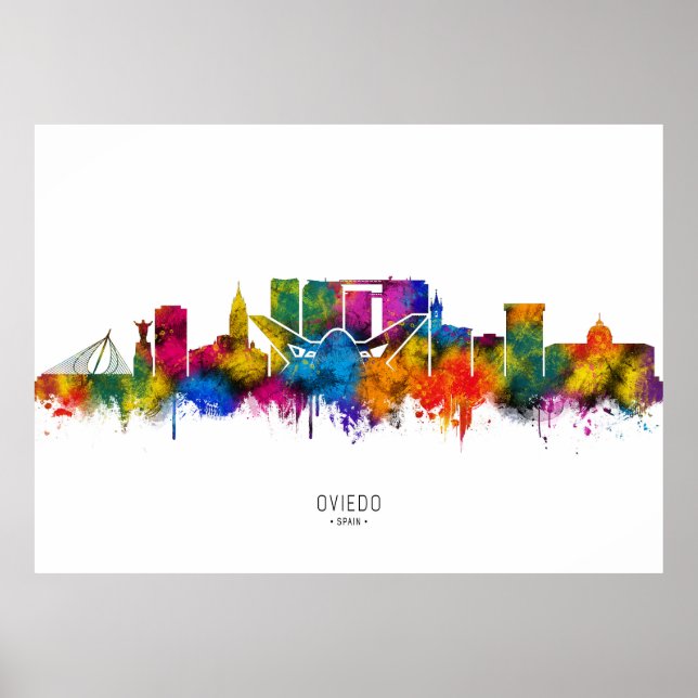Póster Horizonte de Oviedo España (Frente)
