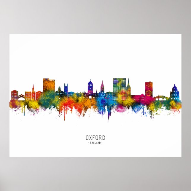 Póster Horizonte de Oxford, Inglaterra (Frente)