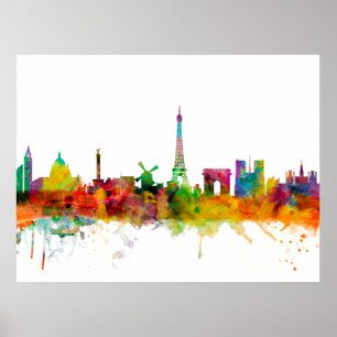 Póster Horizonte de París Francia