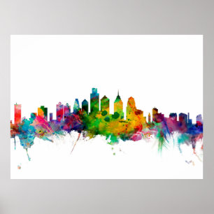 Póster Horizonte de Philadelphia Pennsylvania