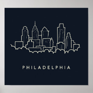 Póster Horizonte de Philadelphia Pennsylvania