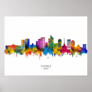 Póster Horizonte de Phoenix Arizona