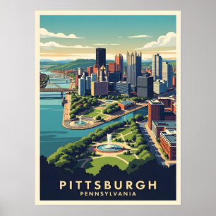 Póster Horizonte de Pittsburgh, Pensilvania