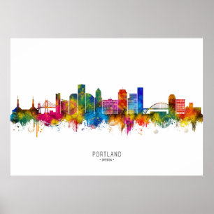 Póster Horizonte de Portland, Oregón