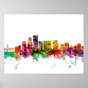 Póster Horizonte de Portland Oregon