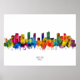 Póster Horizonte de Recife Brasil