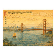 Horizonte de San Francisco California en Ukiyo jap