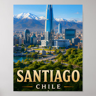 Póster Horizonte de Santiago de los Andes y elegancia chi