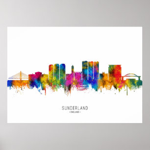 Póster Horizonte de Sunderland Inglaterra
