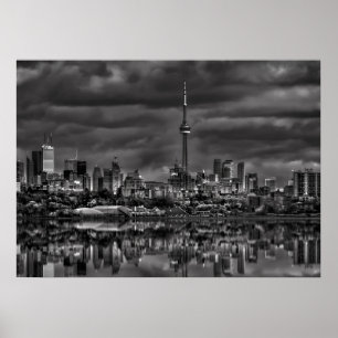 Póster Horizonte de Toronto desde Sheldon Lookout Reflexi