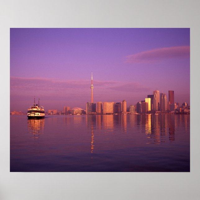 Póster Horizonte de Toronto, Ontario, Canadá (Frente)