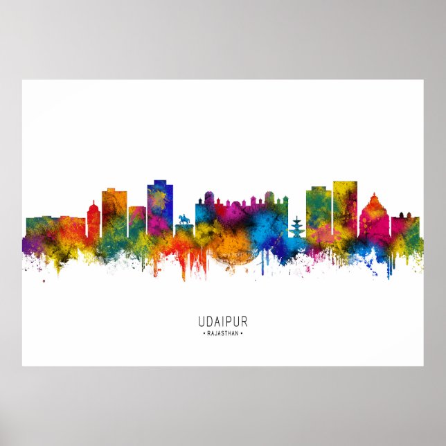 Póster Horizonte de Udaipur Rajasthan (Frente)