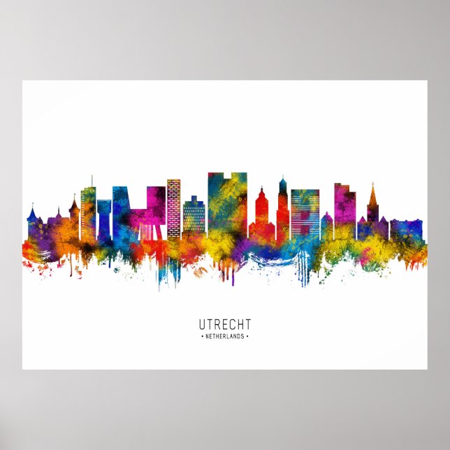 Póster Horizonte de Utrecht Países Bajos (Frente)