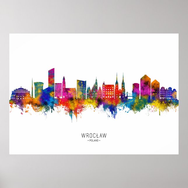 Póster Horizonte de Wroclaw Polonia (Frente)