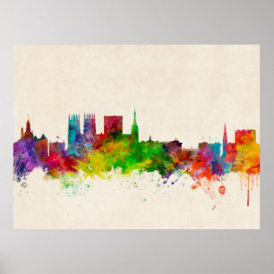 Póster Horizonte de York Inglaterra