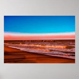 Póster Horizonte del lago Erie: paisaje costero tranquilo