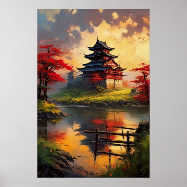 Póster Horizonte dorado, el esplendor del castillo (Frente)