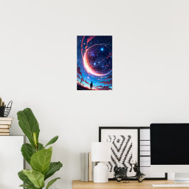 Póster Horizonte iluminado por estrellas - Poster del esp