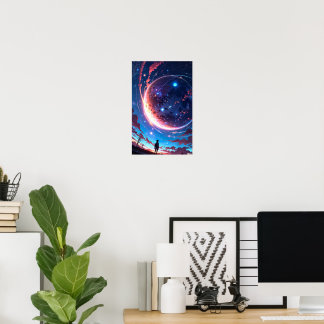 Póster Horizonte iluminado por estrellas - Poster del esp