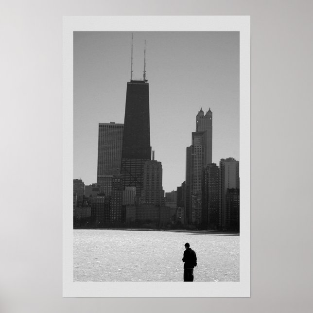 Póster horizonte invernal de chicago (Frente)