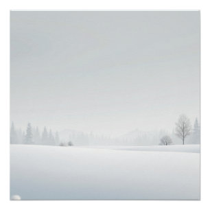 Póster Horizonte Invernal Silencioso – Paisaje Mínimo de